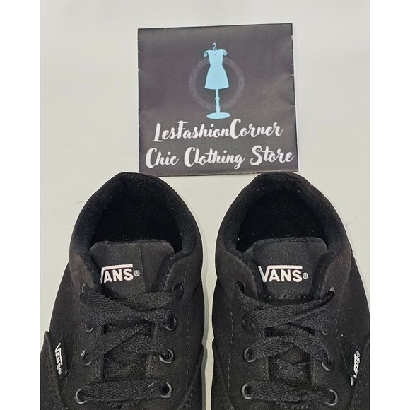 Vans Children Black Canvas Doheny Platform Low Top Sneaker Size 2.5Y  1234 - Picture 15 of 16